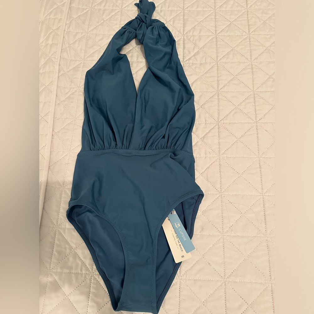 Cupshe women’s XS blue one piece swimsuit